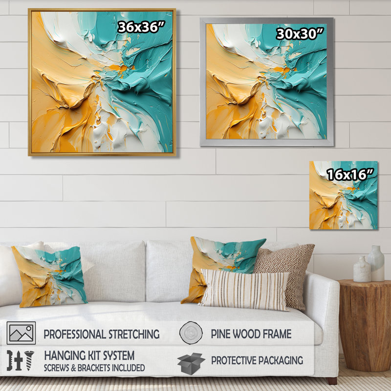 «Existentiel Beach Breaking Waves», art mural plage et océan, Toile tendue, H 36 po x l 36 po x P 1,5 po