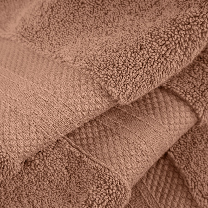 Collection de serviettes finlandaises en peluche 100% turque, Taupe, Ensemble 6 serviettes de bain