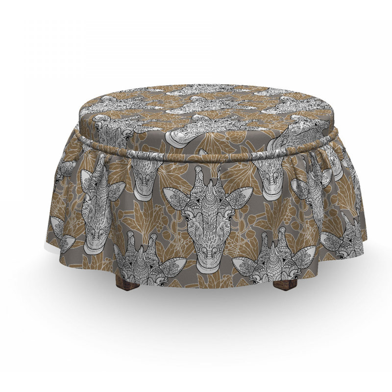 Housse pour repose-pieds doodle heads