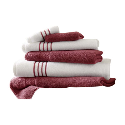 Ensemble de serviettes 6 pièces 100 % coton 