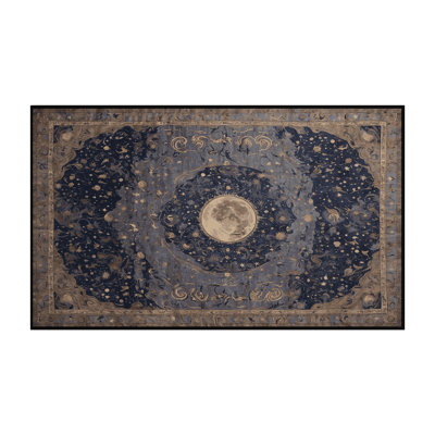 Tapis noir lavable à la machine