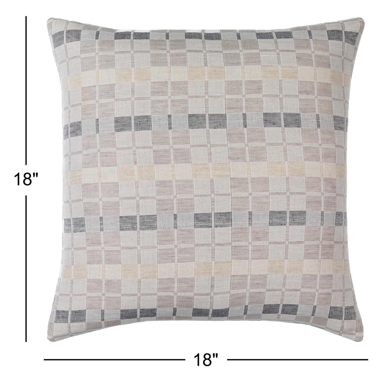 Deckland Geometric Linen Throw Pillow, 18" x 18", Pillow Cover Only - No Insert