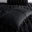 Ensemble d'édredon en fausse fourrure de couleur très grand noir 3 pièces avec rembourrage, devant lisse et taies décoratives assorties