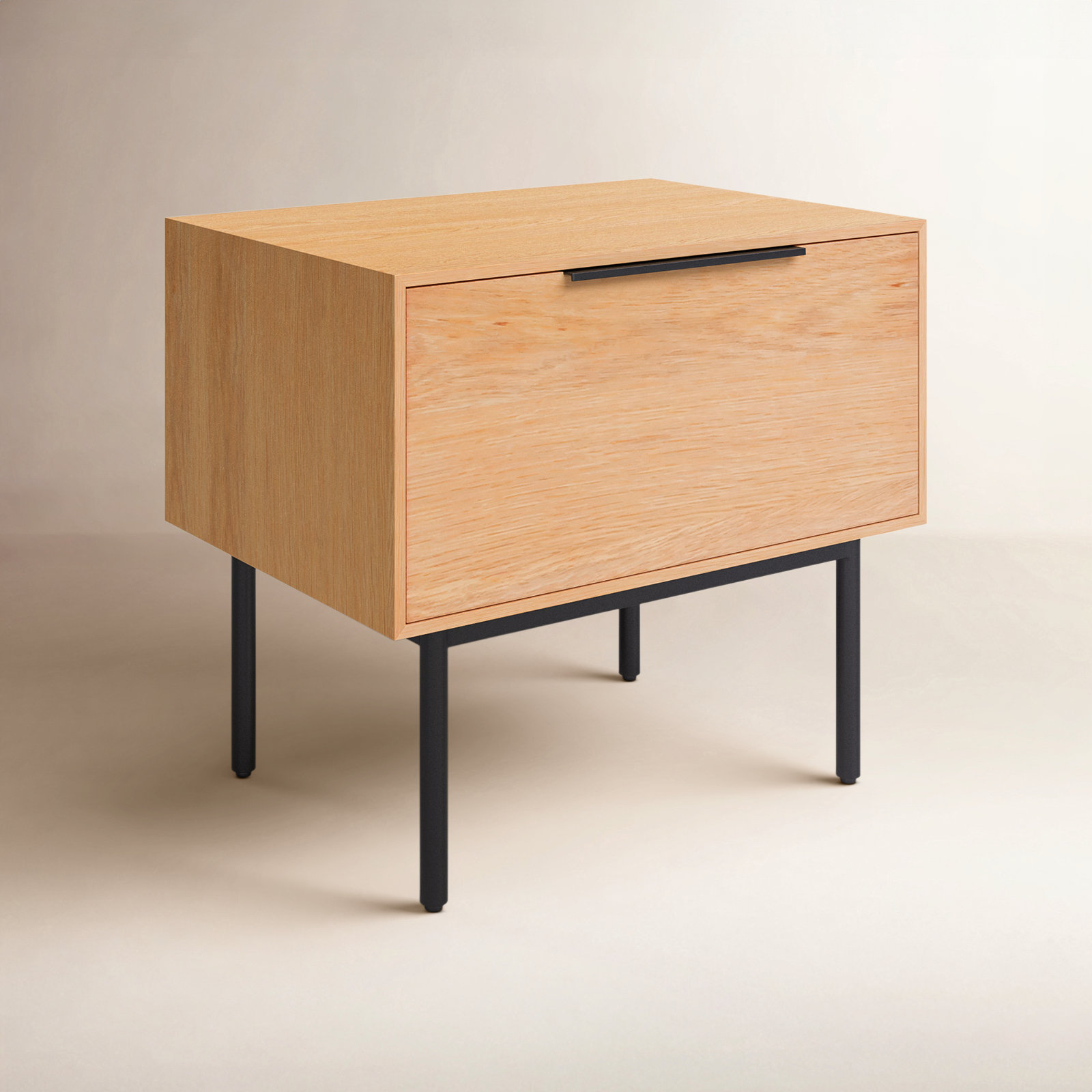 Ellis Mahogany Nightstand, Oak