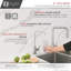 STYLISH Single Handle Pull Down Stainless Steel Kitchen Faucet with Cold Water Tap-75412396