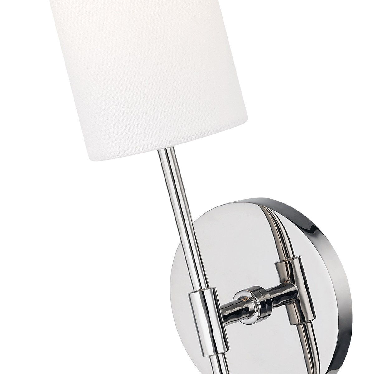Single Light Dimmable Wallchiere, Polished Nickel