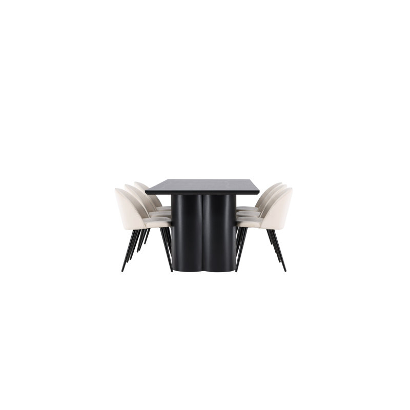 Niagara 6 - Person Dining Set, Black