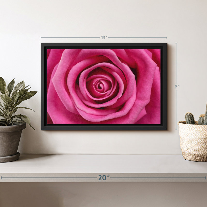 Impression sur toile rose vif, H 9 po x l 13 po
