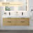 Livia 60" Wall-mounted Double Bathroom Vanity with White Artificial Drop-in Sink without Mirror