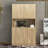Spacious 6-Door Wardrobe & Kitchen Cabinet with Open Shelves and Drawer, Perfect for Bedroom Storage and Organization-389644601
