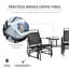 Chaise berçante Black Garden avec fauteuil oscillant et table - 2 balançoires