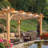 10 ft. W x 12 ft. D Breeze Solid Cedar Wood Pergola with Retractable Canopy-90582541-90582537