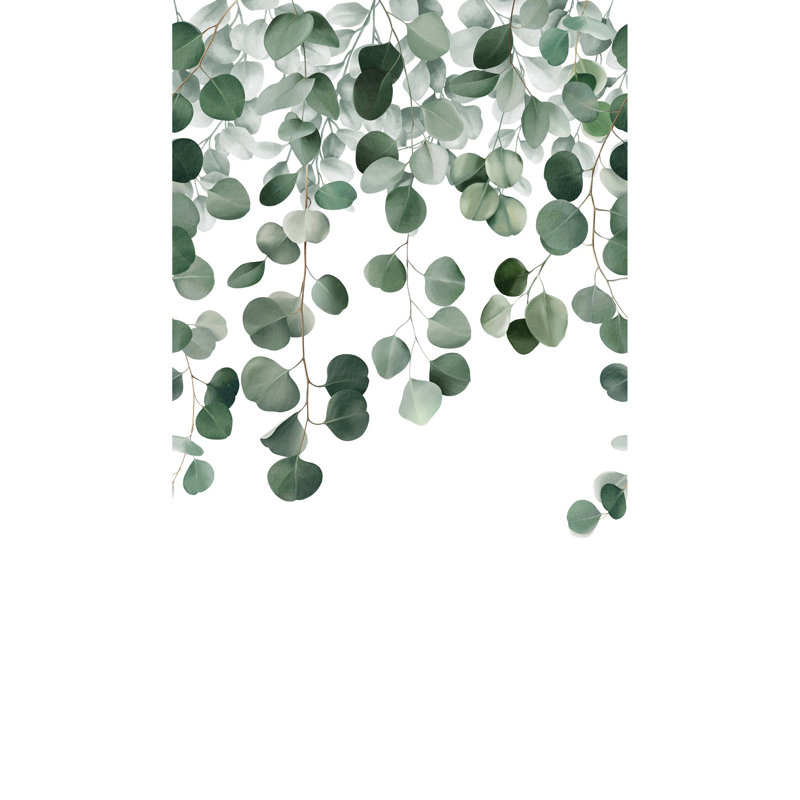 Orom II Collection Raining Eucalyptus Leaf 62.5-inches wide x 9.18-feet high 3-panel Wall Mural