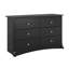 Commode double compacte à 6 tiroirs de 48 po de largeur Wahhaj-54645481