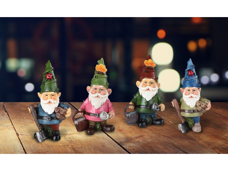 Figurine de jardin miniature 4 pièces Jermiyah