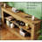 Stylish Farmhouse Console Table With Natural Wood Grain, Perfect For Entryways And Living Rooms