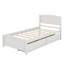 Twin Size Platform Bed With 2 Storage Drawers, Platform Bed With Headboard & Wooden Slats Support-1413304240