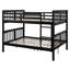 Lit superposé double au-dessus de double avec échelle pour chambre à coucher, mobilier de chambre d'amis - espresso