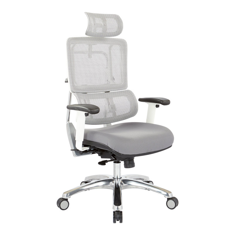 Chaise de travail ergonomique Pro-Line II, Gris acier / blanc