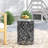 Large Modern Outdoor Metal Side Table, Iron Cut Design With Lovely Floral Decoration, Powder-Coated Frame, No Assembly, Black, 13.48W X 13.48D 18.26H Captivating And Pattern,-1171995772