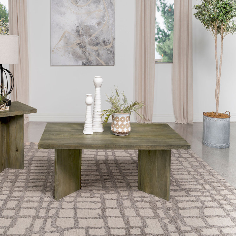 Rectangular Solid Wood Coffee Table