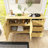 55.1" W Modern Sideboard With Adjustable Shelves,3 Drawers And Hooks-1001372258