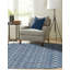Tapis bleu sarcelle intérieur / extérieur à motif tissé à la main Southbrook Innnsbrook-819146466