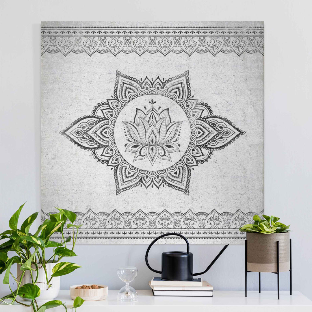 Leinwandbild Mandala Lotus