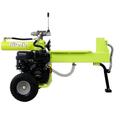 Log Splitter Portable 20 Ton Auto Return Ram System 7HP Engine Horizontal Full Beam Steel Wedge Firewood Splitting Forestry Harvesting,EPA compliant ,Green Color