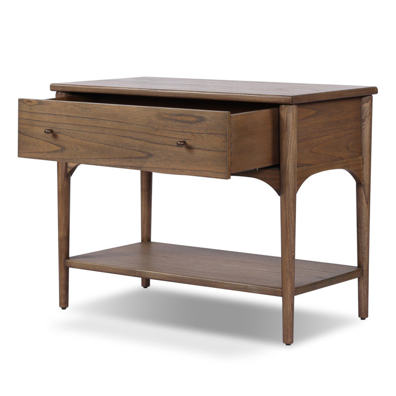 Lizzy 1 - Drawer Nightstand, Brown Oak