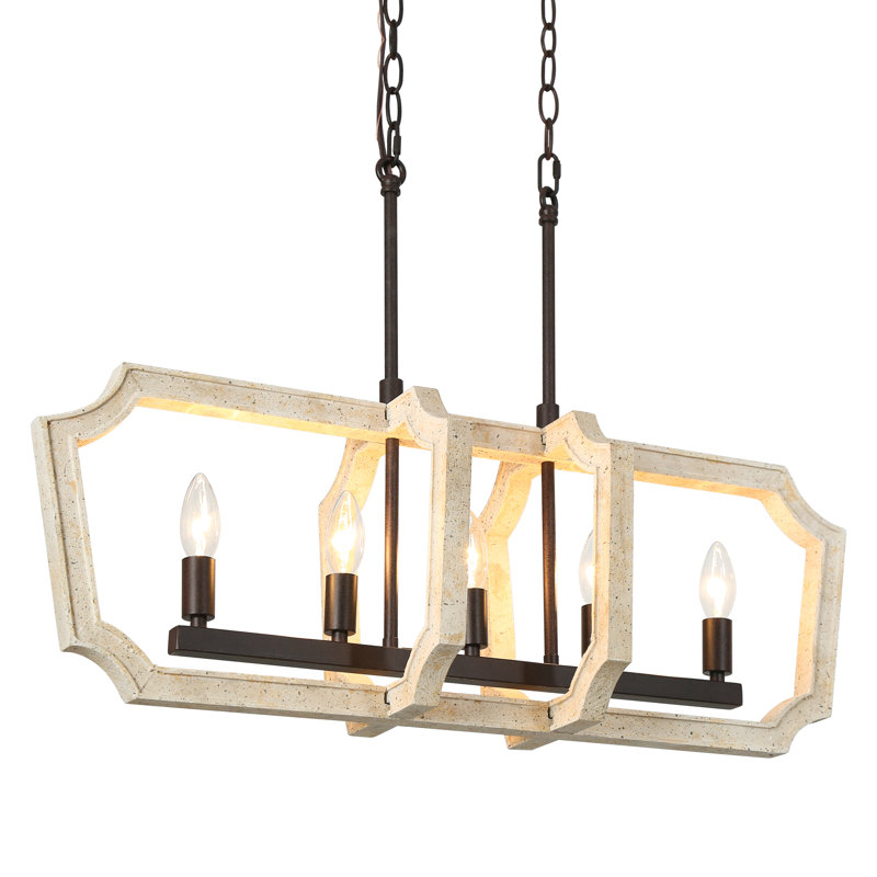 Marcus 5-Light Candle Style Rectangle Chandelier