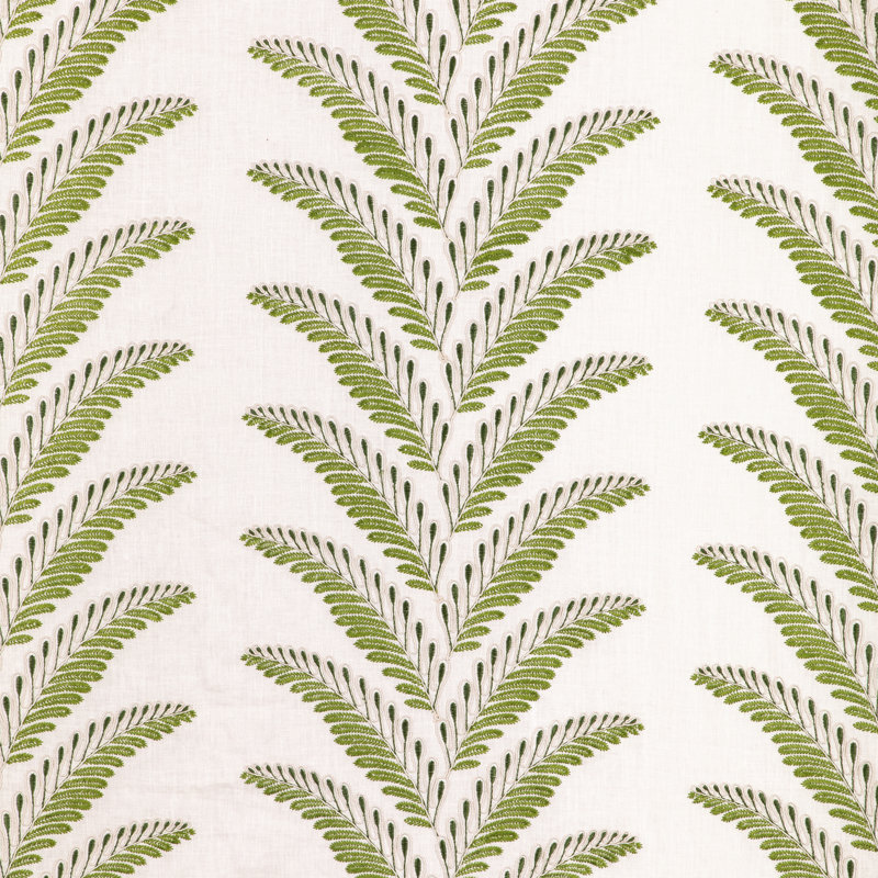 La Menagerie Fougere Emb Fabric, Leaf