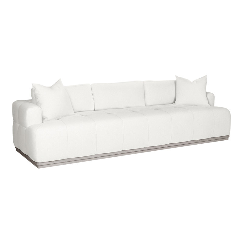 Thom Filicia Home Tufted Sofa, Tommy Snow, Dove Gray