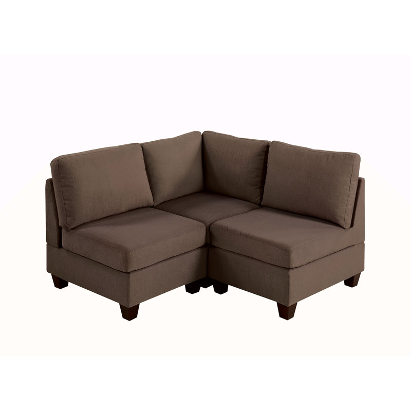  3 pièces en gris, Noir, Tissu café