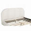 Grand lit en tissu doux en toile de jute-450799203