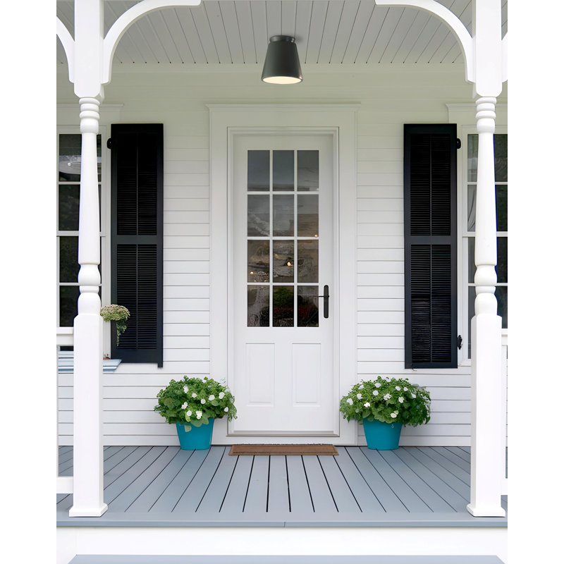 Logan Radiance - Trapezoid Ceramic Flush-Mount, Pewter Green, Incandescent (Not Included)