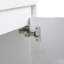 Meuble-lavabo de 36 po avec lavabo en résine, 2 portes à fermeture douce et 1 armoire latérale, conception à fixation flottante, blanc brillant, contreplaqué