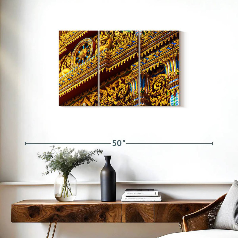 Ornement du temple thaïlandais, H 20 po x l 33 po