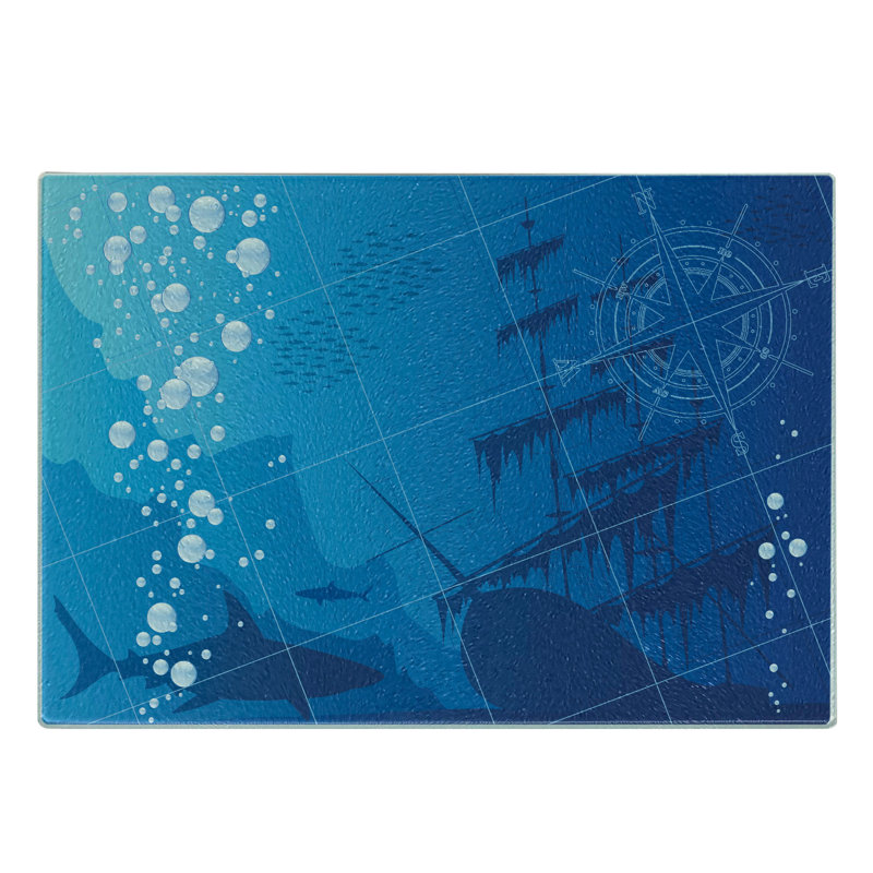 Planche à découper en verre trempé Ambesonne