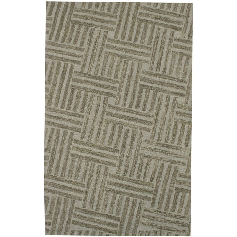 Tapis crème / brun clair en laine touffeté à la main Mapleton