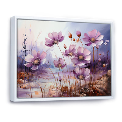 «Violets Flowers Country Charm» sur toile