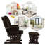 Chaise berçante avec repose-pieds Cunegunda-750039233