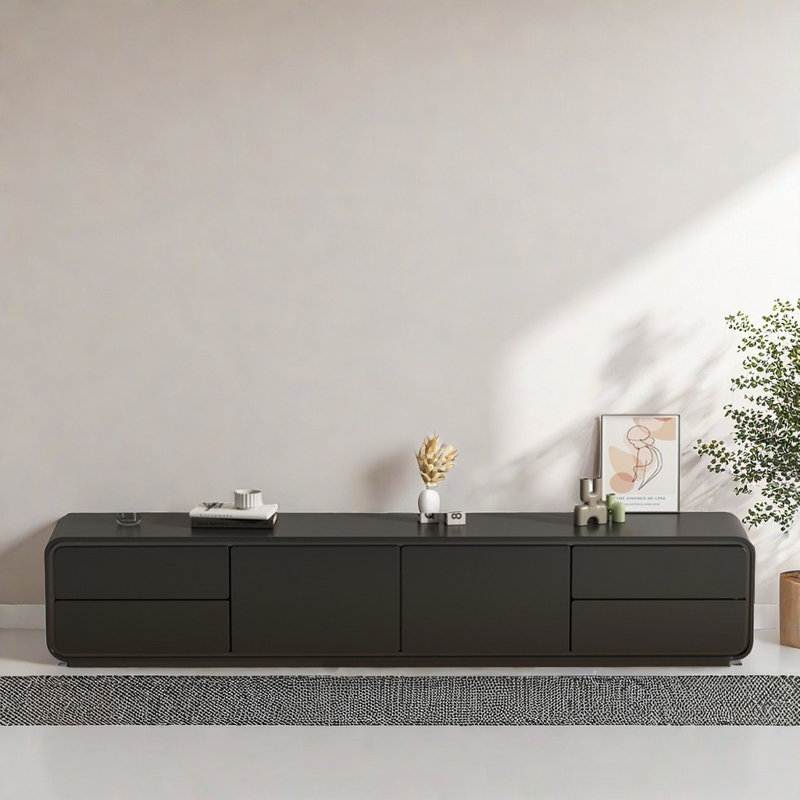 Crédence de rangement 86,6 W Italian Minimalist, Noir