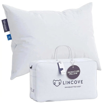Signature Canadian Down Bed Pillow, 800 Fill Power, Cotton Sateen Shell, Standard, Soft, 1 Pack