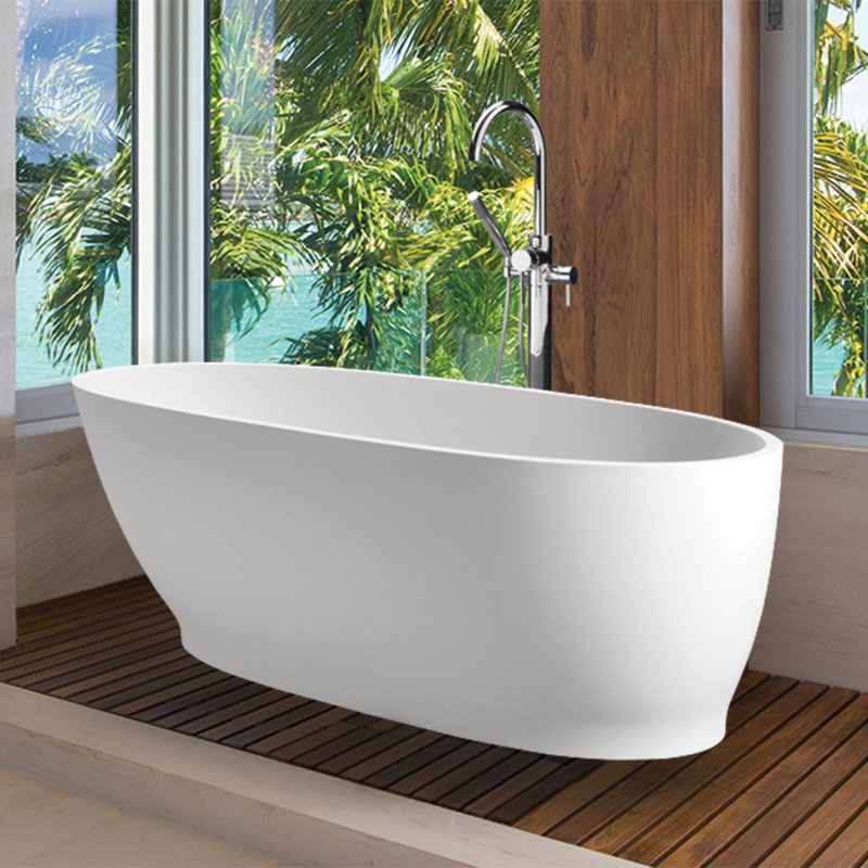 Baignoire à air MTI Lydia, Blanc mat, H 21,5 po x L 66 po x l 32 po