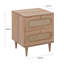 Table de chevet 2 tiroirs en bois massif brun