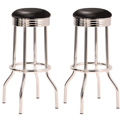 Tabouret de bar chromé (ensemble de 2)