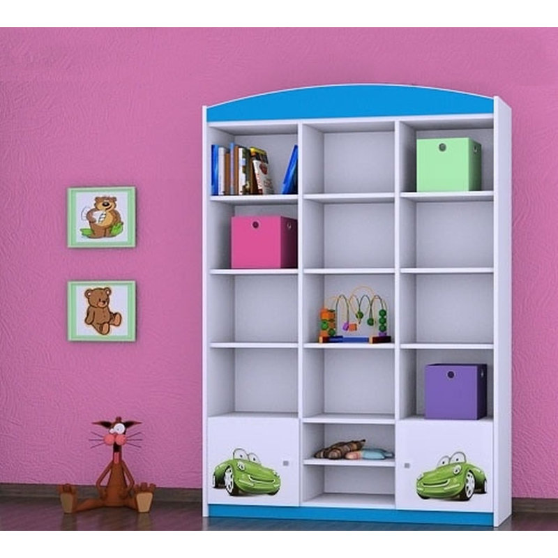 Simeon 183 cm H X 132 cm W Kids Cube Bookcase, Blue