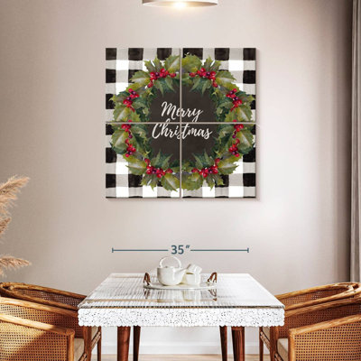 Lelend Buffalo Plaid Christmas Wreath