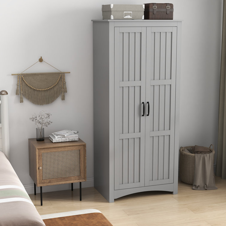 Armoire haute en résine 2 portes Domino l 70 x P 43,8 x H 174,8 cm